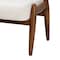 Baxton Studio Jeanine Japandi Cream Boucle Fabric and Walnut Brown Finished Rubberwood Ottoman Footstool 228-12965-ZORO - alternate 8